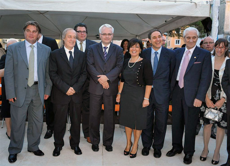 Cittanova: vista del Presidente croato Josipovic nella nuova sede